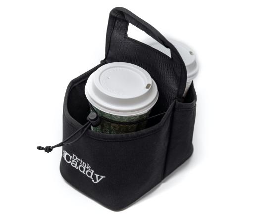 Drink Caddy Portable Drink Carrier and Reusable Coffee Cup Holder - 4 Cup  Collapsible Tote Bag with Organizer Pockets Safely Secures Hot and Cold